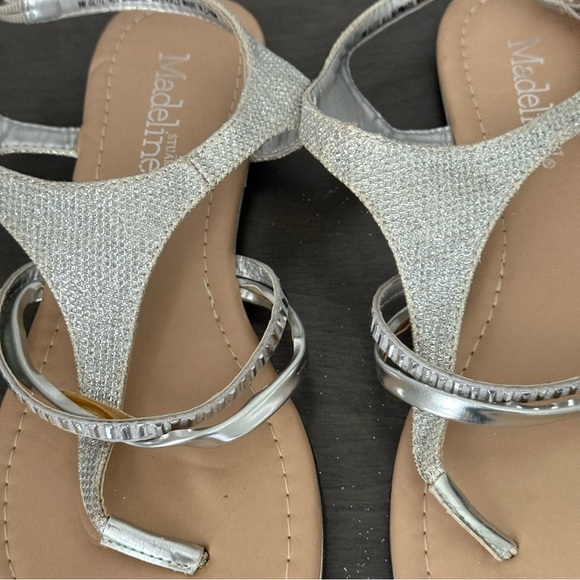 Madeline Stuart Silver Women's Sandals 9M - Picture 4 of 6